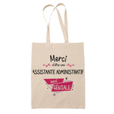 Sac Tote Bag Merci Assistante administratif Géniale - Planetee