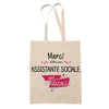 Sac Tote Bag Merci Assistante sociale Géniale - Planetee