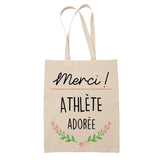 Sac Tote Bag Merci Athlète Adorée - Planetee