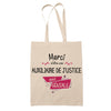 Sac Tote Bag Merci Auxiliaire de justice Géniale - Planetee