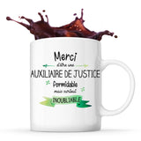 Mug Merci Auxiliaire de justice Inoubliable Femme - Planetee