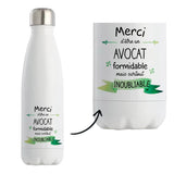 Bouteille isotherme Avocat inoubliable homme - Planetee