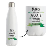 Bouteille isotherme Avocate inoubliable femme - Planetee