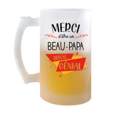 Chope de bière Merci Beau-Papa Génial - Planetee