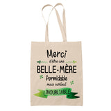 Sac Tote Bag Merci Belle-Mère Inoubliable Femme - Planetee