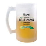 Chope de bière Merci Belle-Maman Inoubliable Femme - Planetee