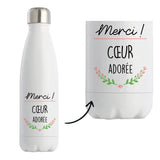 Bouteille isotherme Cœur adorée - Planetee