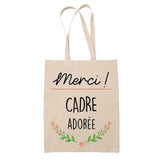 Sac Tote Bag Merci Cadre Adorée - Planetee