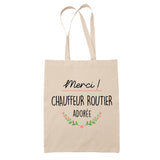 Sac Tote Bag Merci Chauffeur routier Adorée - Planetee