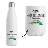 Bouteille isotherme Chef de service inoubliable homme - Planetee