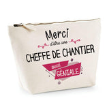 Trousse Merci Cheffe de chantier géniale - Planetee