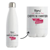 Bouteille isotherme Cheffe de chantier géniale - Planetee