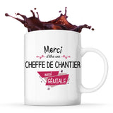 Mug Merci Cheffe de chantier Géniale - Planetee