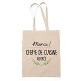 Sac Tote Bag Merci Cheffe de cuisine Adorée - Planetee