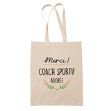 Sac Tote Bag Merci Coach sportif Adorée - Planetee