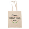 Sac Tote Bag Merci Community Manager Adorée - Planetee