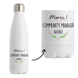 Bouteille isotherme Community Manager adorée - Planetee
