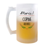 Chope de bière Merci Copine Adorée - Planetee