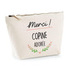 Trousse Merci Copine adorée | pochette maquillage toilette - Planetee