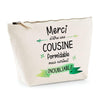 Trousse Merci Cousine inoubliable | pochette maquillage toilette - Planetee