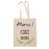 Sac Tote Bag Merci Couz Adorée - Planetee