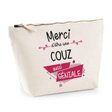 Trousse Merci Couz géniale | pochette maquillage toilette - Planetee