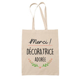 Sac Tote Bag Merci Décoratrice Adorée - Planetee