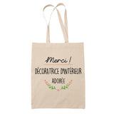 Sac Tote Bag Merci Décoratrice d'intérieur Adorée - Planetee