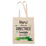 Sac Tote Bag Merci Directrice Inoubliable Femme - Planetee
