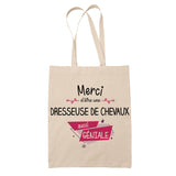 Sac Tote Bag Merci Dresseuse de chevaux Géniale - Planetee