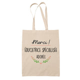 Sac Tote Bag Merci Éducatrice spécialisée Adorée - Planetee