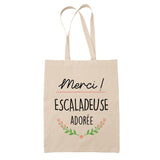 Sac Tote Bag Merci Escaladeuse Adorée - Planetee