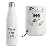 Bouteille isotherme Femme adorée - Planetee