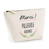 Trousse Merci Filleule adorée | pochette maquillage toilette - Planetee