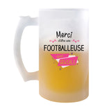 Chope de bière Merci Footballeuse Géniale - Planetee