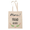 Sac Tote Bag Merci Friend Adorée - Planetee