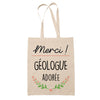 Sac Tote Bag Merci Géologue Adorée - Planetee