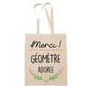 Sac Tote Bag Merci Géomètre Adorée - Planetee