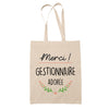 Sac Tote Bag Merci Gestionnaire Adorée - Planetee