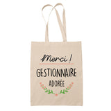 Sac Tote Bag Merci Gestionnaire Adorée - Planetee