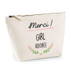 Trousse Merci Girl adorée | pochette maquillage toilette - Planetee