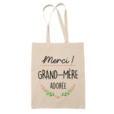 Sac Tote Bag Merci Grand-mère Adorée - Planetee