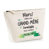 Trousse Merci Grand-mère inoubliable | pochette maquillage toilette - Planetee