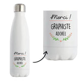 Bouteille isotherme Graphiste adorée - Planetee