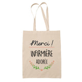 Sac Tote Bag Merci Infirmière Adorée - Planetee