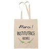 Sac Tote Bag Merci Institutrice Adorée - Planetee