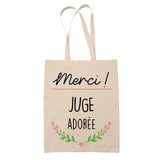 Sac Tote Bag Merci Juge Adorée - Planetee