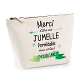 Trousse Merci Jumelle inoubliable | pochette maquillage toilette - Planetee
