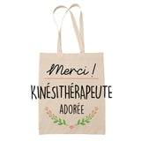 Sac Tote Bag Merci Kinésithérapeute Adorée - Planetee