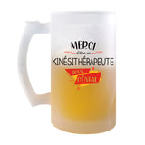 Chope de bière Merci Kinésithérapeute Génial - Planetee